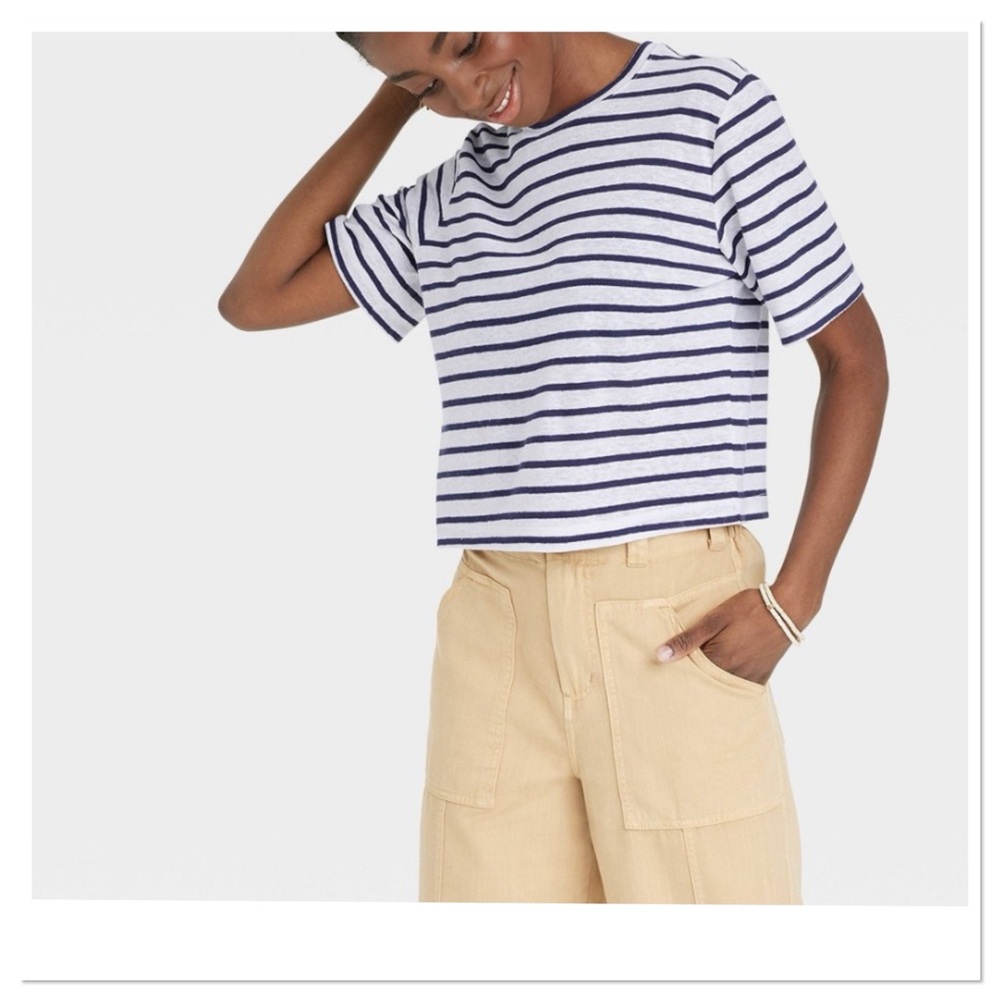 Women’s Boxy Linen T-shirt Universal Thread